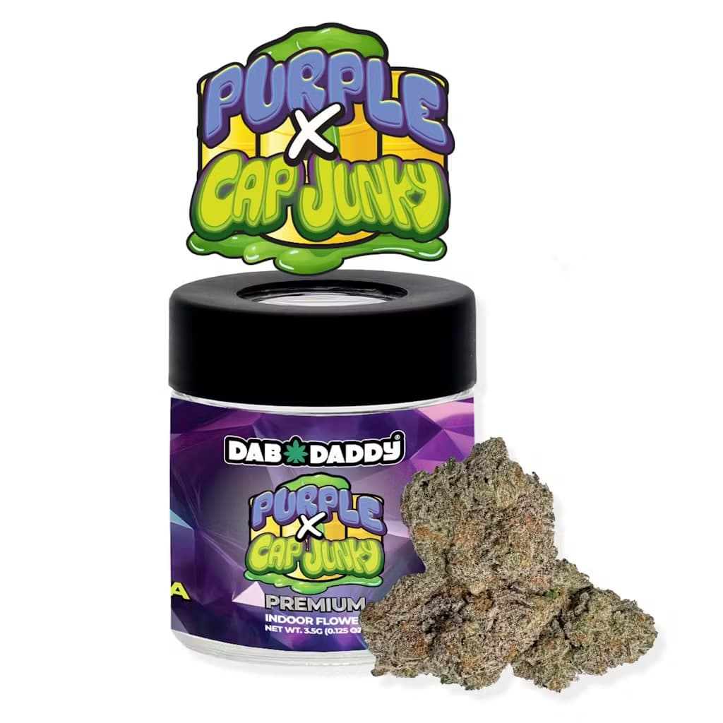 Purple Push Pops X Cap Junky Flower Dab Daddy® 3.5g Premium Indoor Flower
