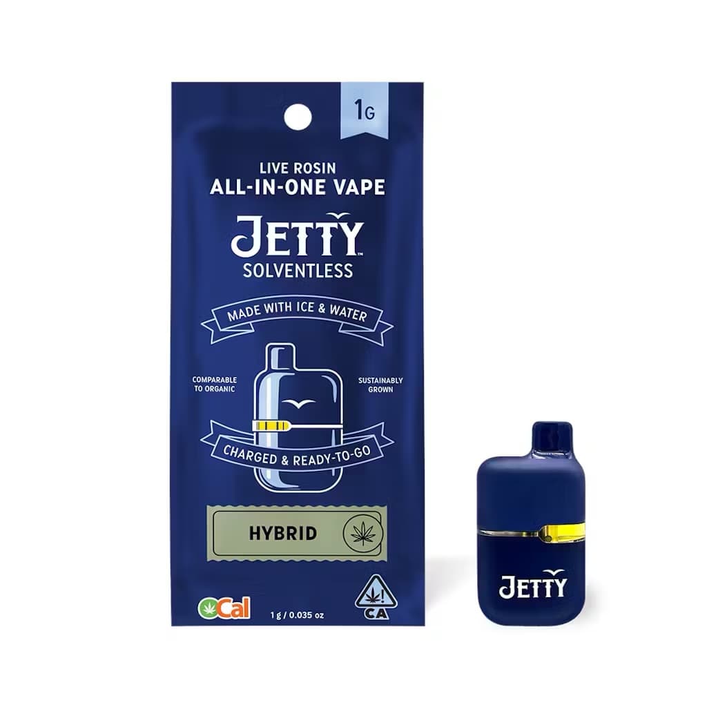 Jetty All-in-One Mini Tank Vape OCal Solventless 1g Crash Burger